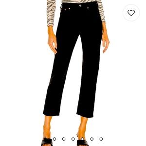 Levis wedgie straight black jeans